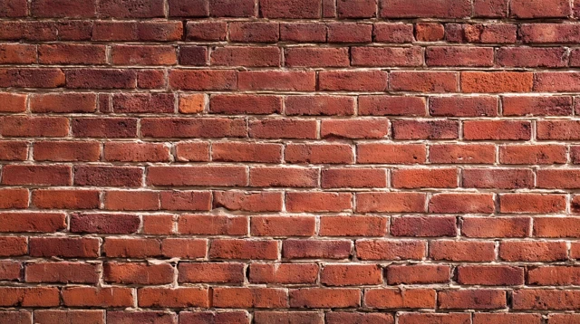 Red Brick Wall Background Horizontal View Detailed Texture
