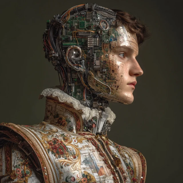 Cybernetic Android in Renaissance Style