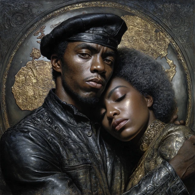 Black Panther Warrior And Fallen Comrade Art