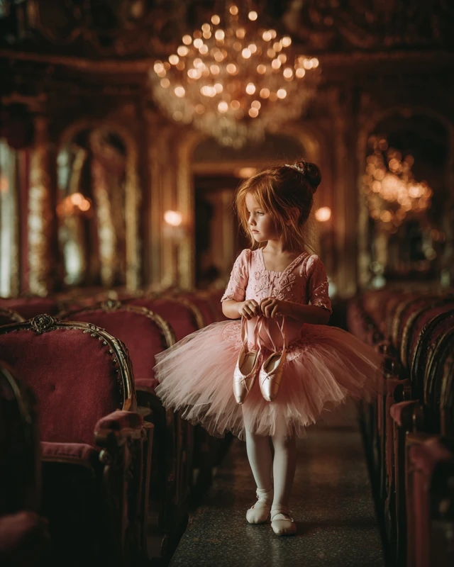 Ballet Dancer in Opera House High Resolution Photography