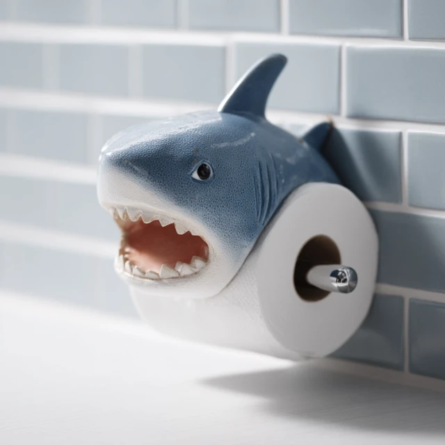 Shark Toilet Paper Holder for Bathroom Decor