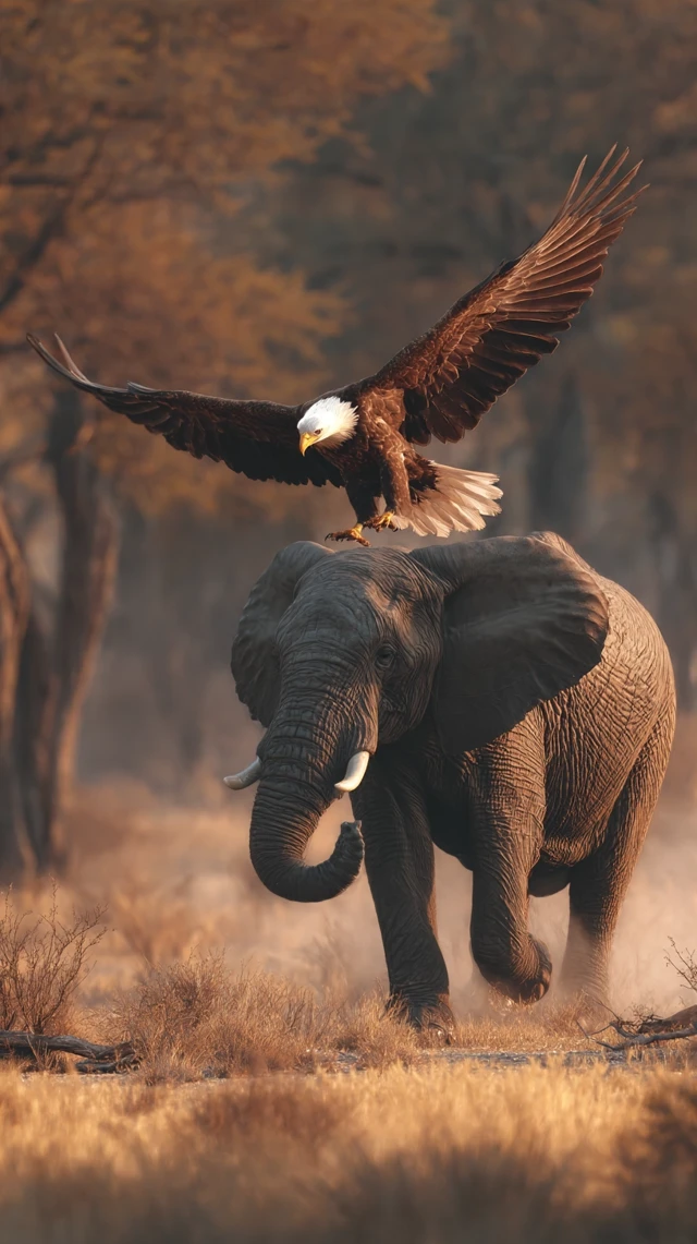 Eagle and Elephant Astonishing Visual Paradox