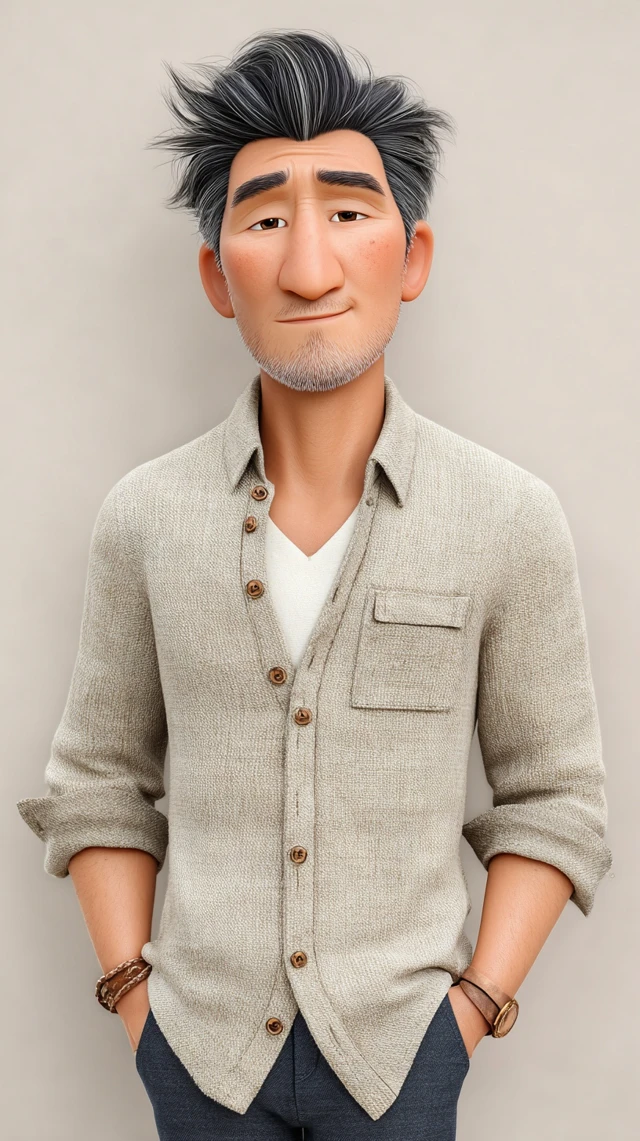 Pixar Style 3D Asian Man Lee Jungjae Inspired