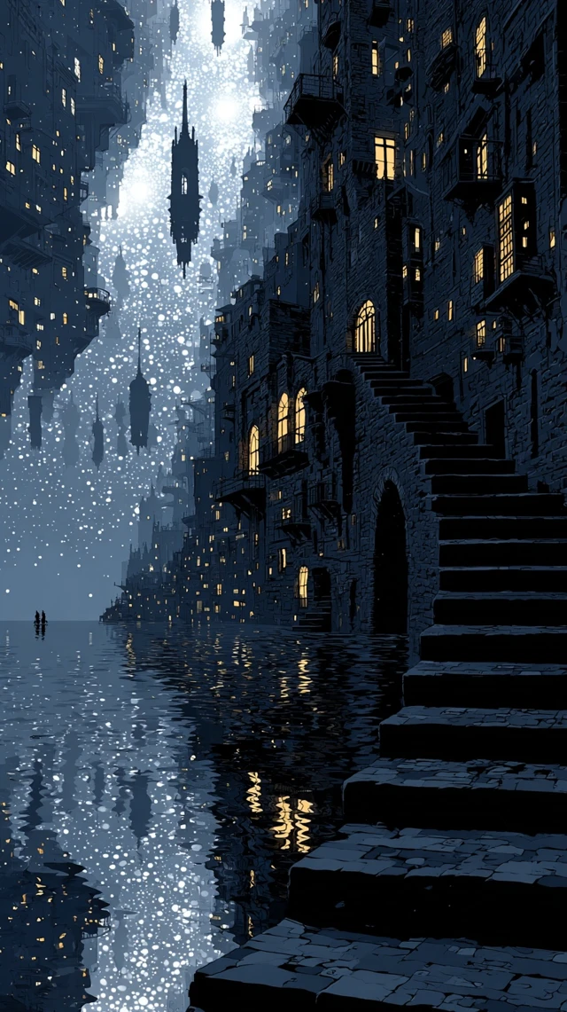 Surreal Cityscape Lovecraftian Nightmare