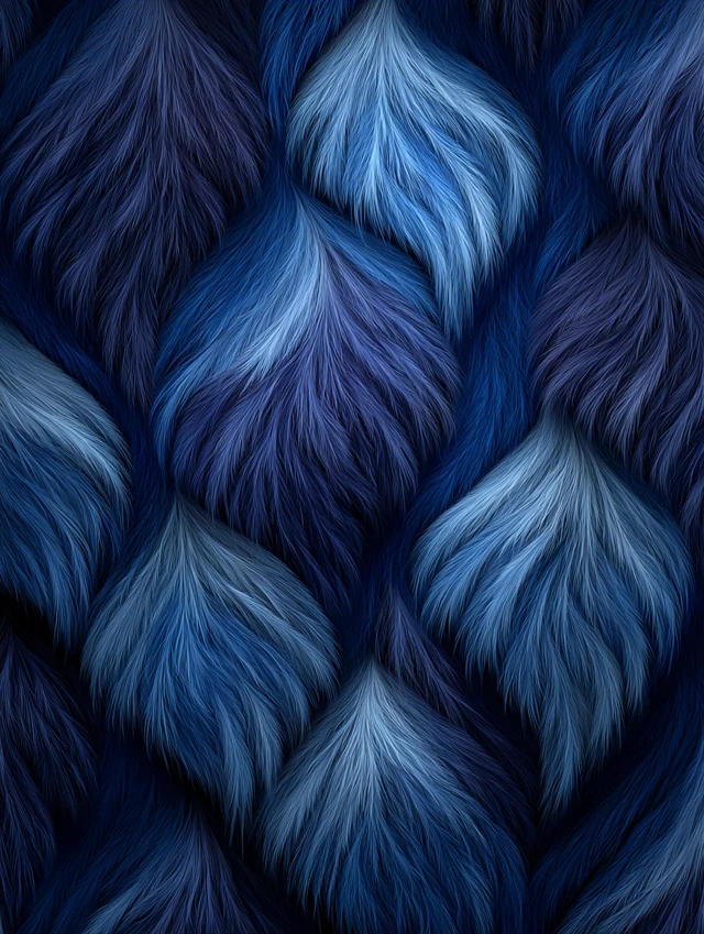 Retro Fur Pattern Surreal Minimalism Utopian Design
