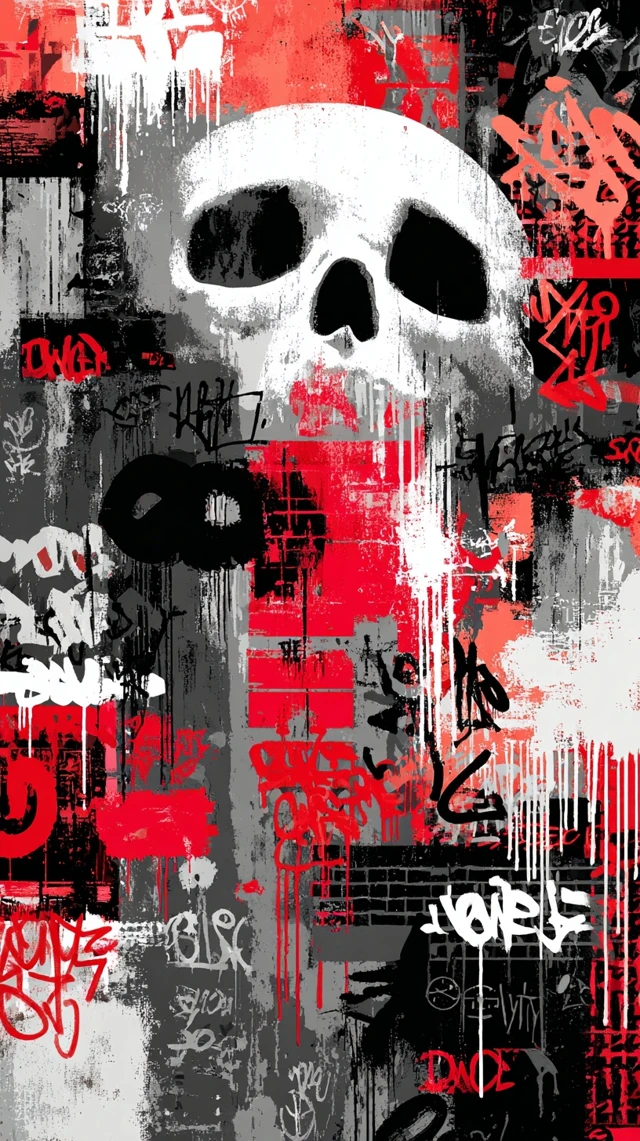 Graffiti Skull TShirt Design Urban Street Art