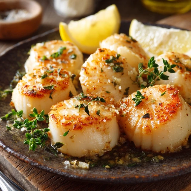 Delicious Cooked Scallops Ready To Serve
