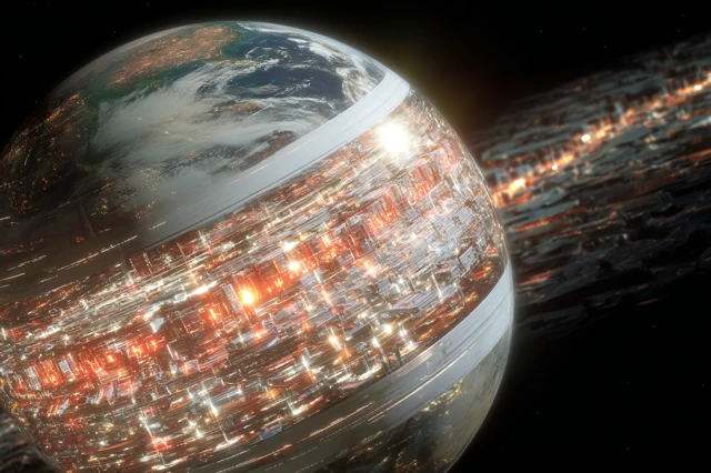 Shifting Hologram A Futuristic Cityscape