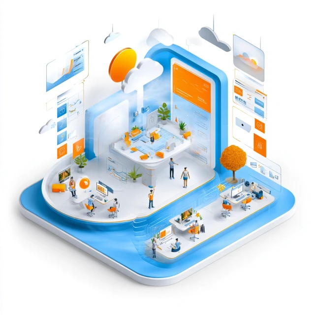 User Center 3D Illustration White Background