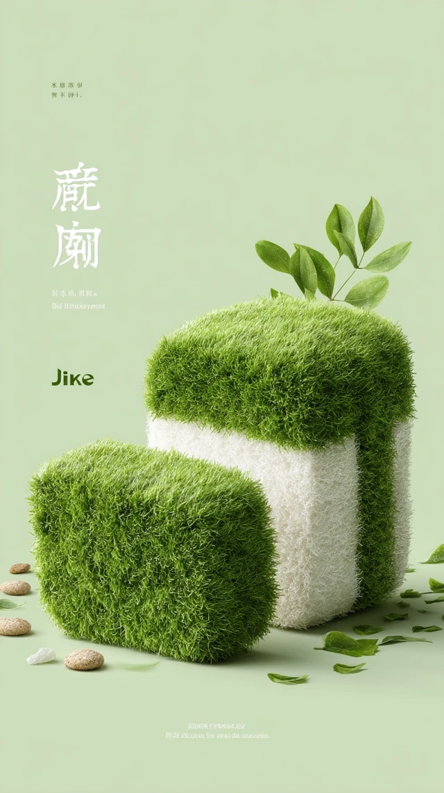 JiKe Green Grass Design High Quality Visual