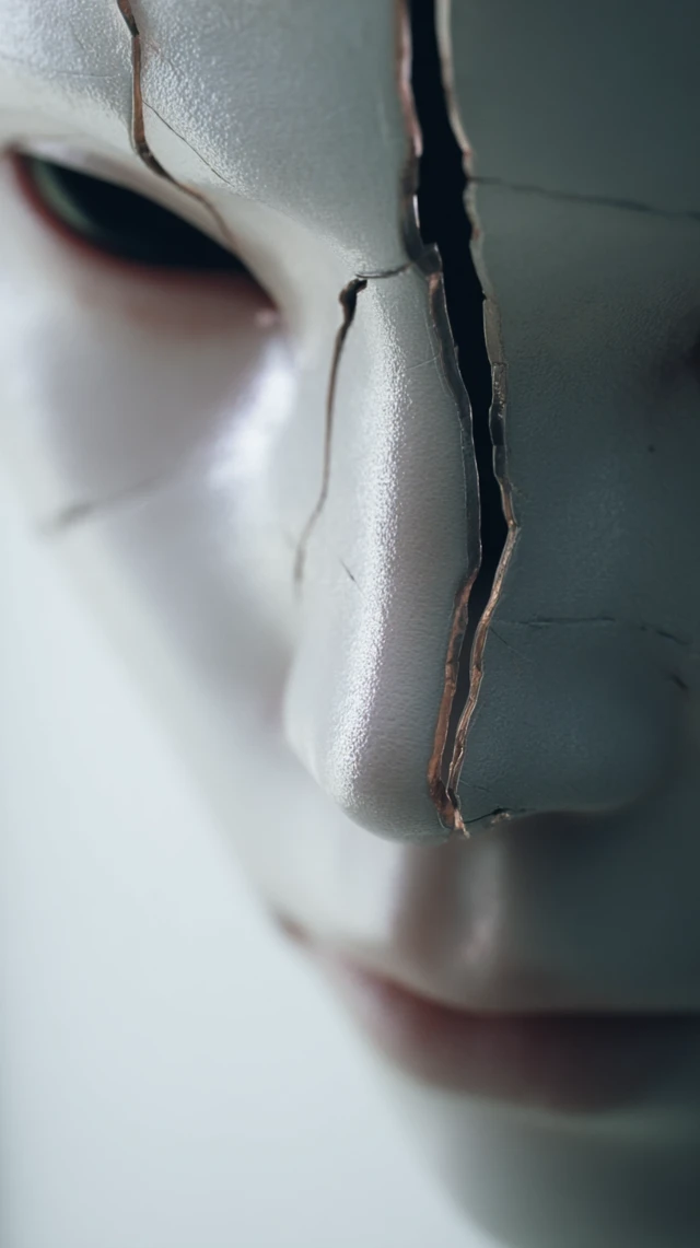 Humanoid Face Split Surreal Soft Light