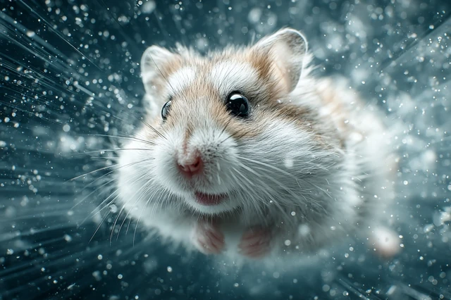 Hamster in Space: Adorable Creature Flying