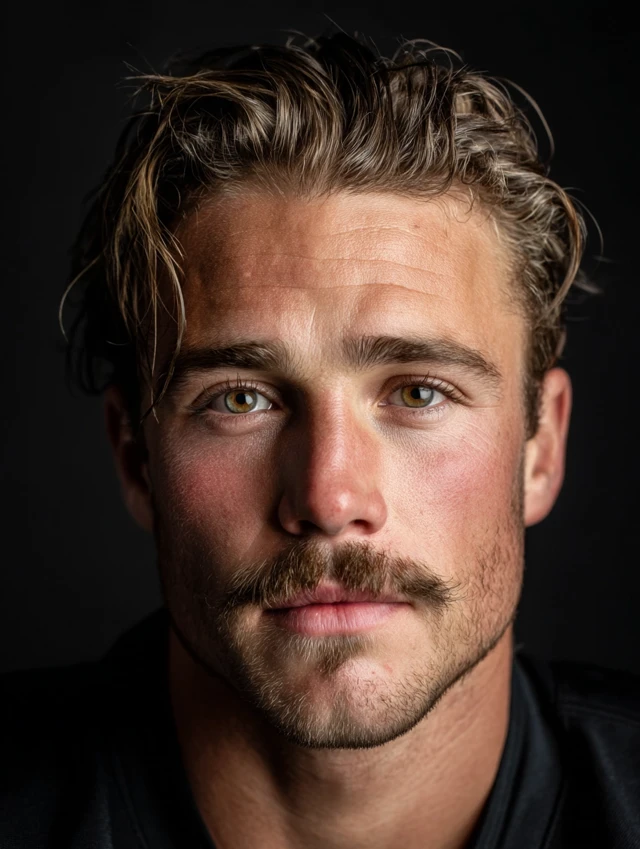Handsome Hockey Player Portrait Headshot