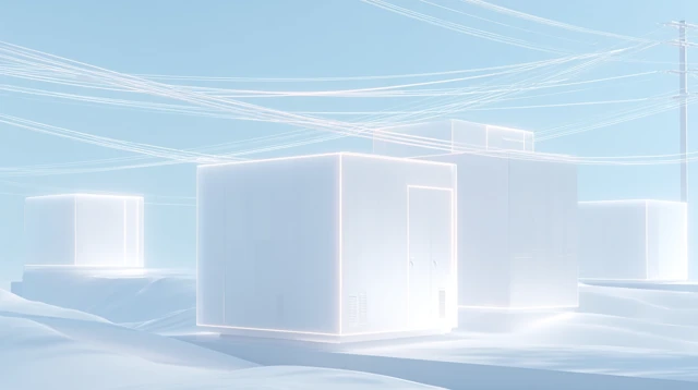 3D Cubes in Minimalist Space Digital Art