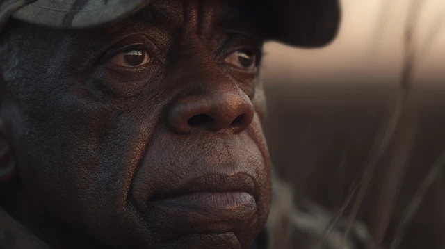 African Elder on the Prairie Photorealistic Portrait