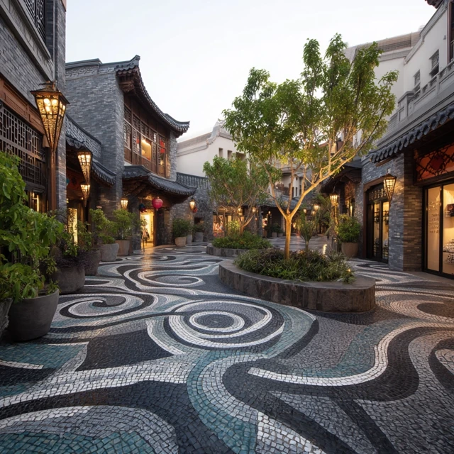 Cantonese Plaza Courtyard Design Lingnan Style