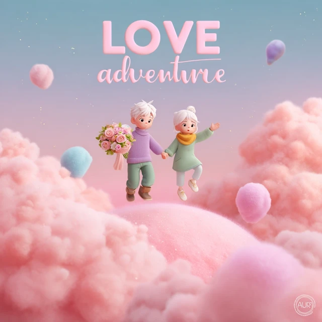 Love Adventure 3D Cartoon Illustration