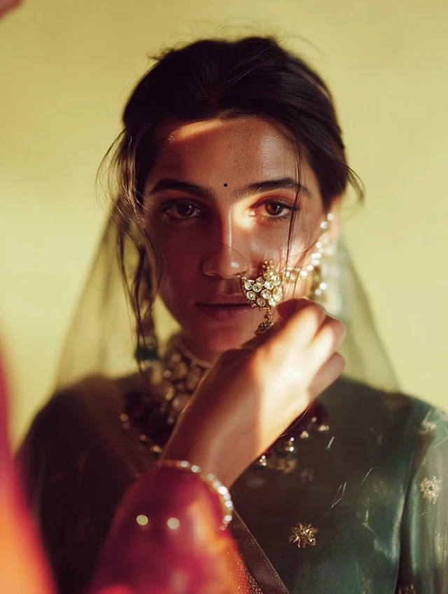 Indian Maharani Portrait Traditional Rajasthani Jewelry