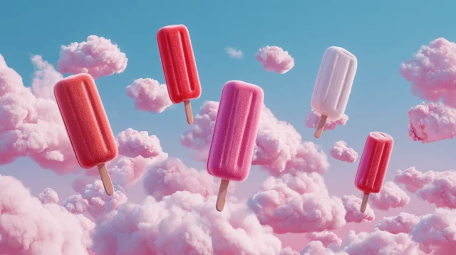 Floating Popsicles in Dreamy Summer Sky