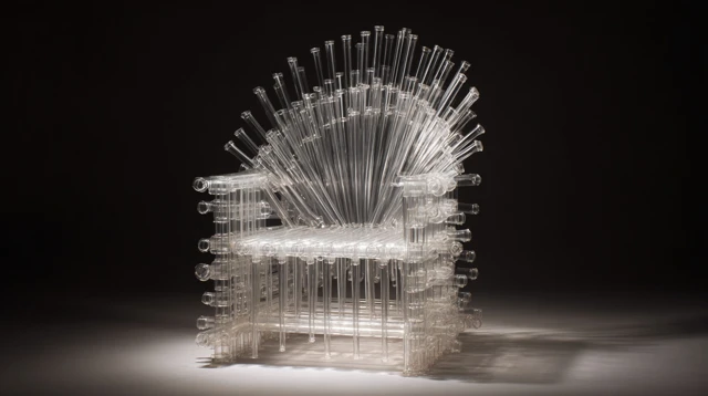 Plastic Tube Throne Chair Unique Design