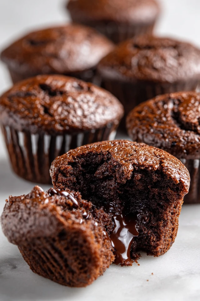 Air Fryer Brownie Cupcakes Fudgy Interior