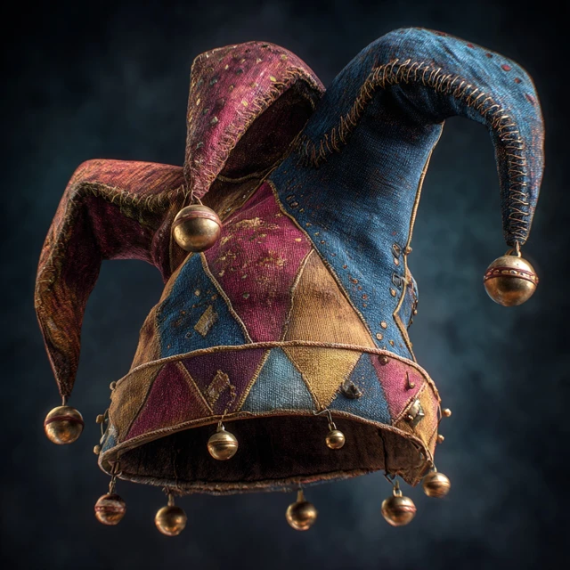 Colorful Jester Hat with Jingle Bells