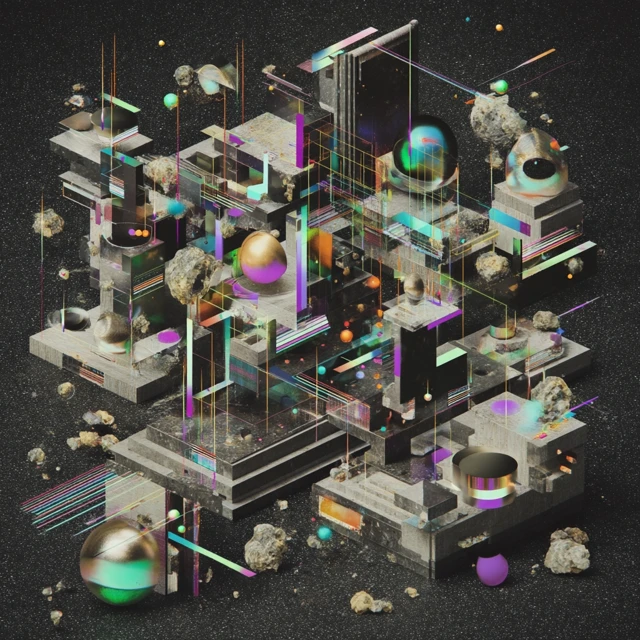 Abstract Surreal EDM Album Cover Art