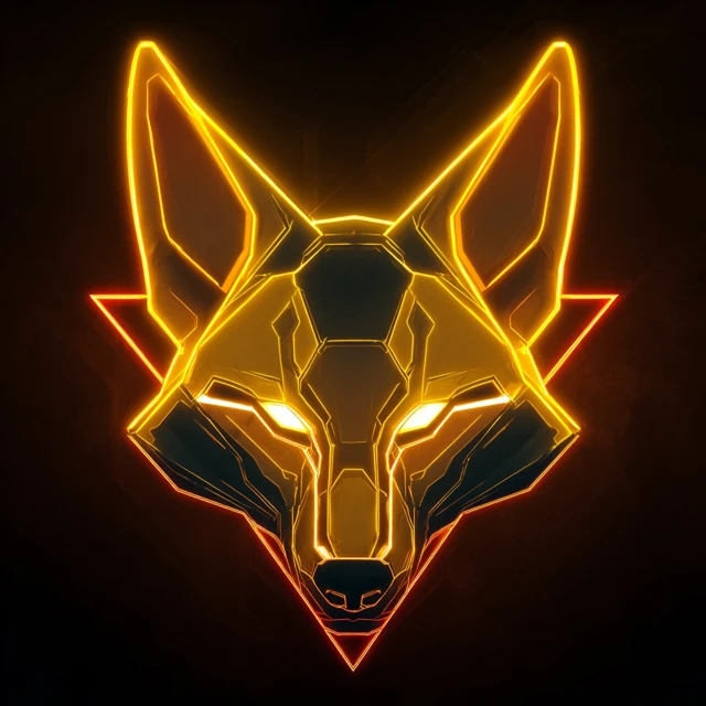 Cyberpunk Jackal Neon Logo