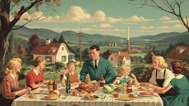 1950s Retro Dinner Scene in Pennsylvania