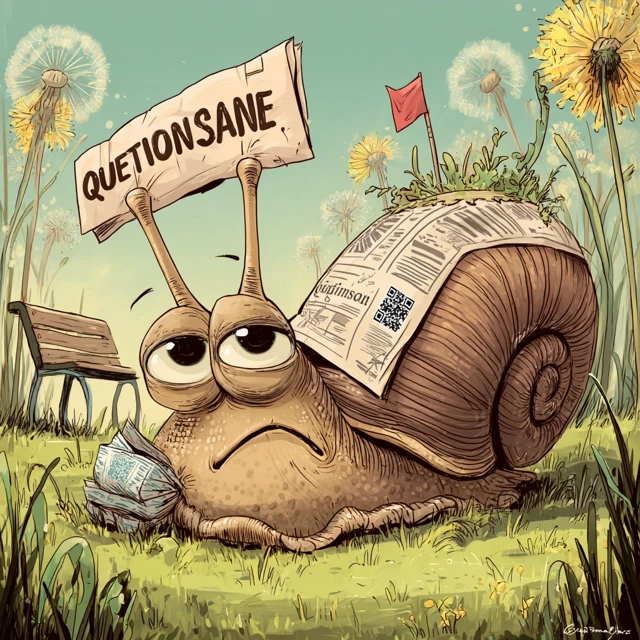 Tired Snail Cartoon Question Time