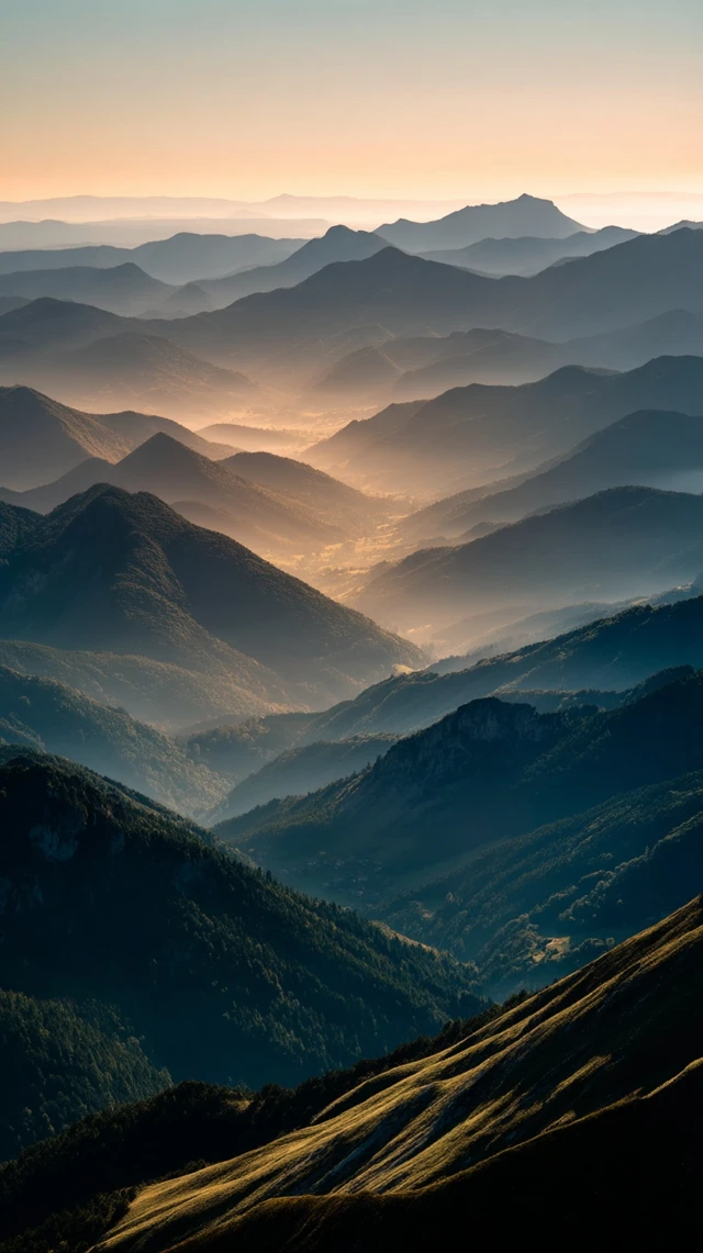 Majestic Mountain Valley at Sunrise Landscape Photography