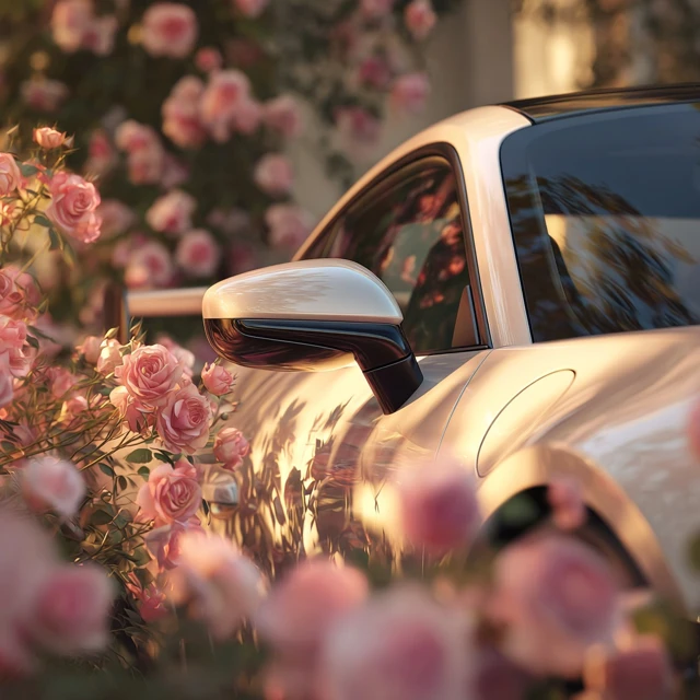 Porsche 911 GT3 in Roses Dreamlike Photo