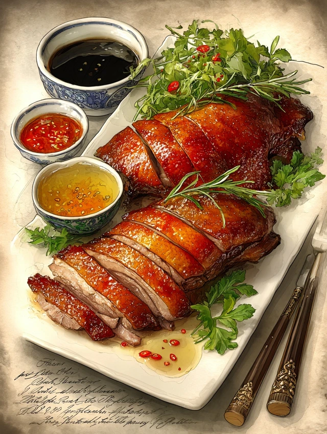 Chinese Roasted Goose and Duck Watercolor