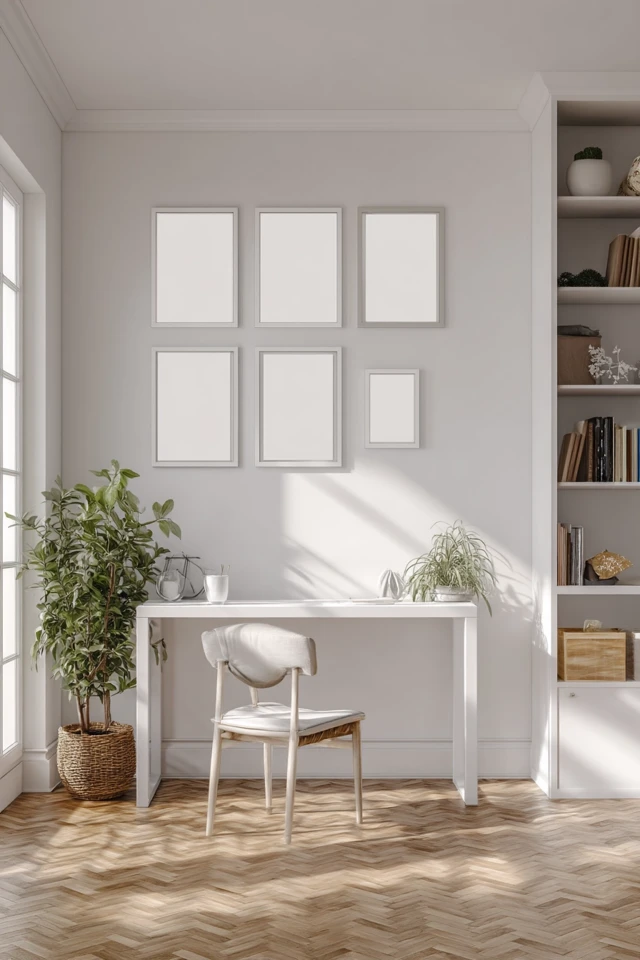Scandinavian Home Office Interior Design Photography