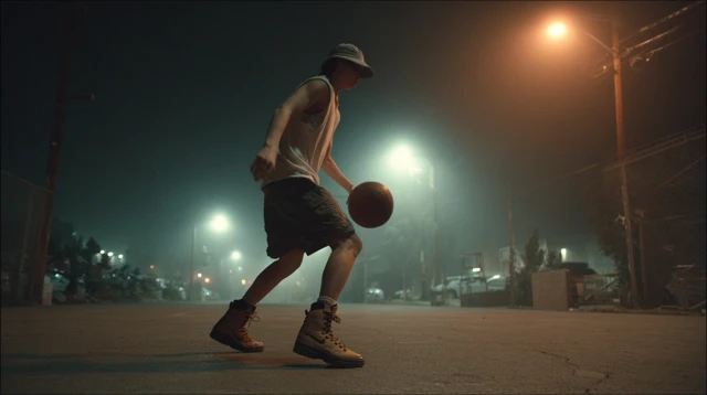 Basketball Player Night Shot Ultra Realistic