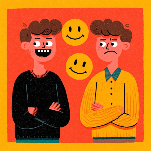 Friends Making Up Illustration