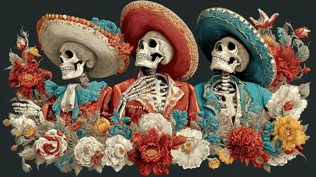 Day of the Dead Vector Art T-Shirt Design