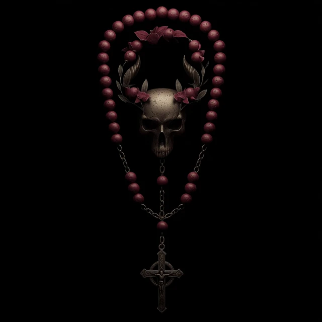 Satanic Rosary Necklace Dark Occult Jewelry