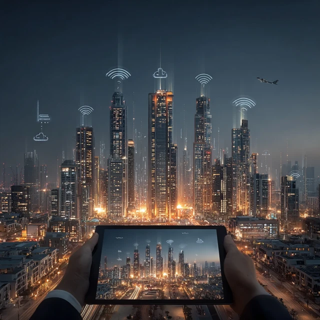 Futuristic Cityscape Digital Innovation