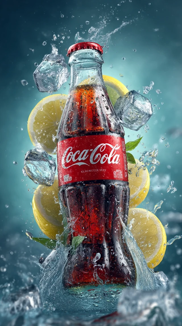 Coca Cola Summer Refreshment Ice Lemon Splash