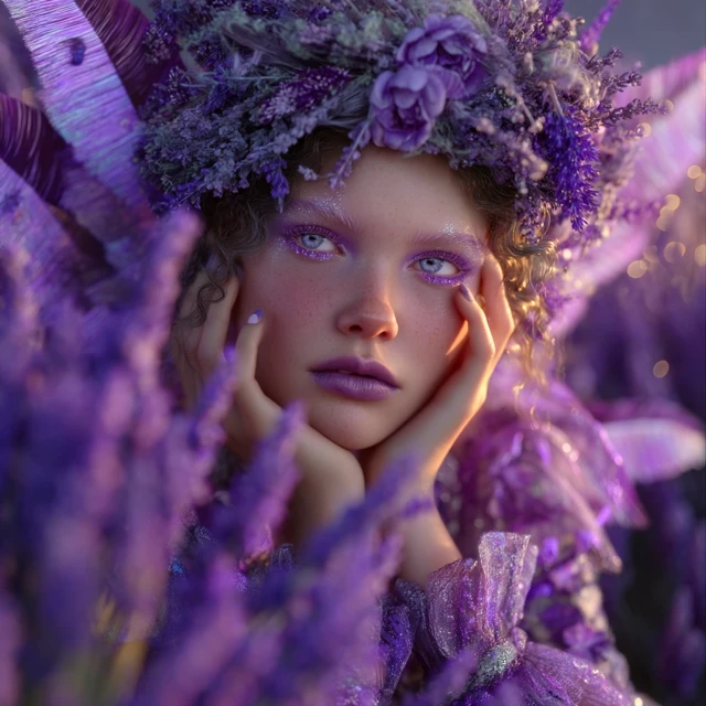 Angel of Love Lavender Fantasy Portrait