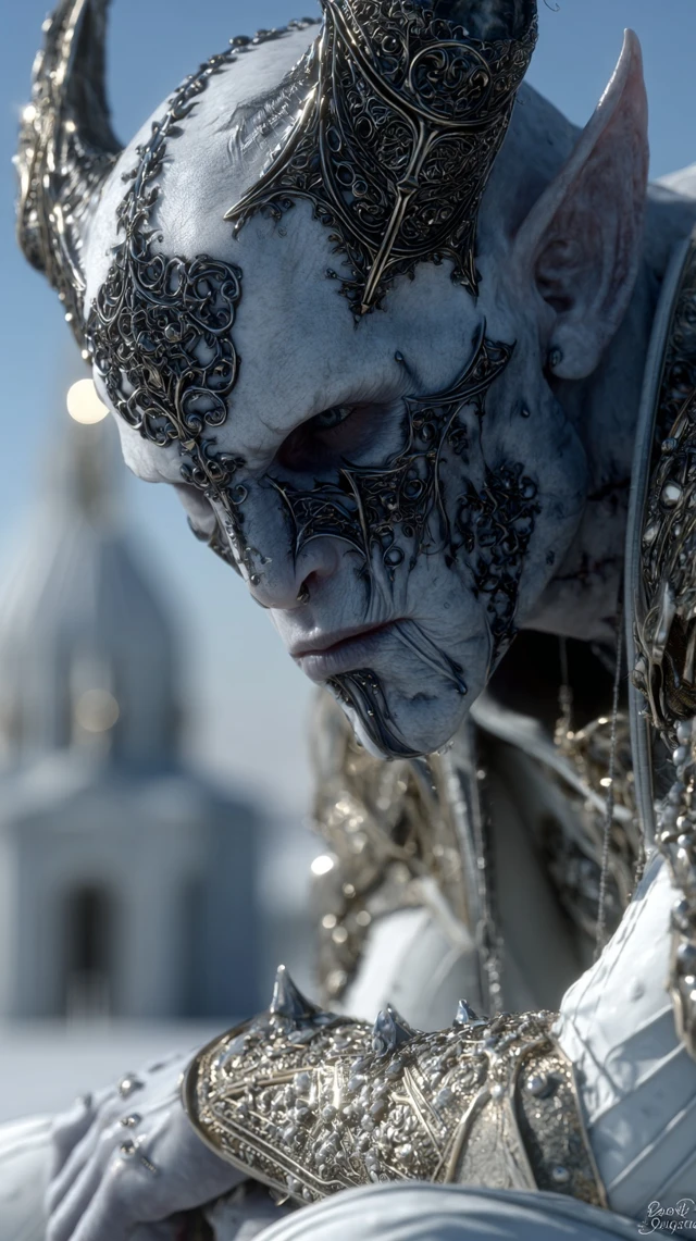 Demonic Figure Ultra Realistic Portrait
