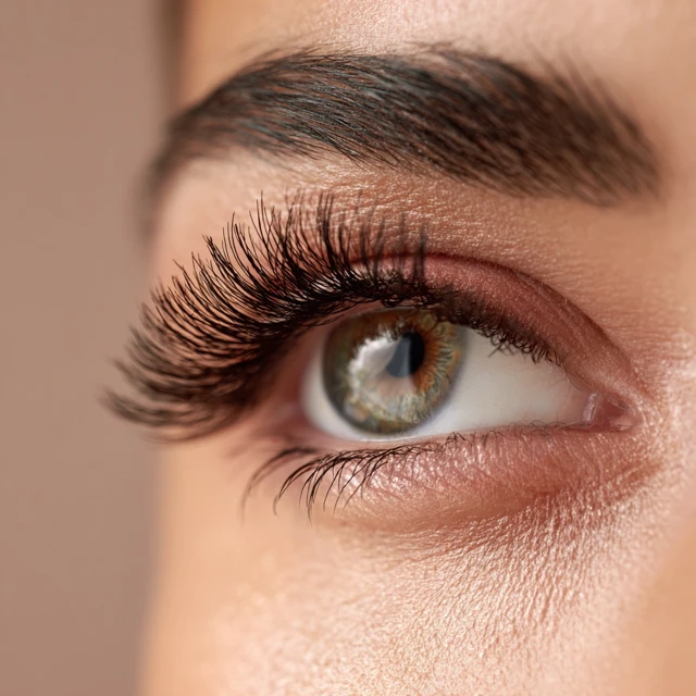 Eyelash Extensions CloseUp Natural Makeup Glowing Skin