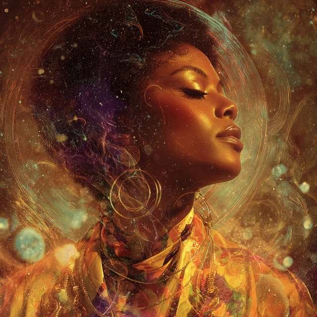 Afrofuturist Dreamscape Jazz Fusion Art