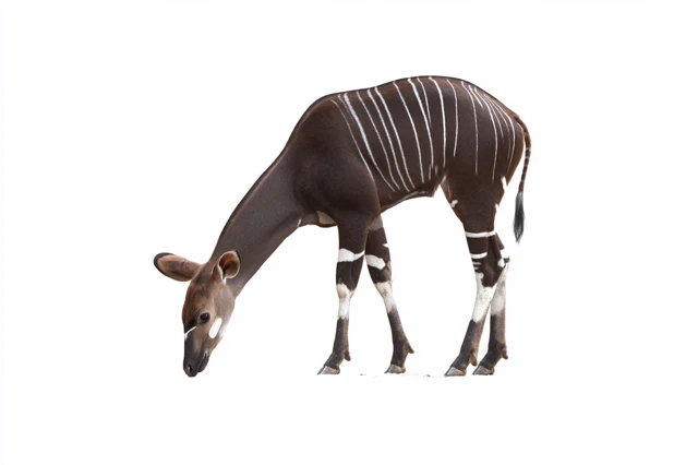 Okapi Grazing in Ultra Realistic Detail
