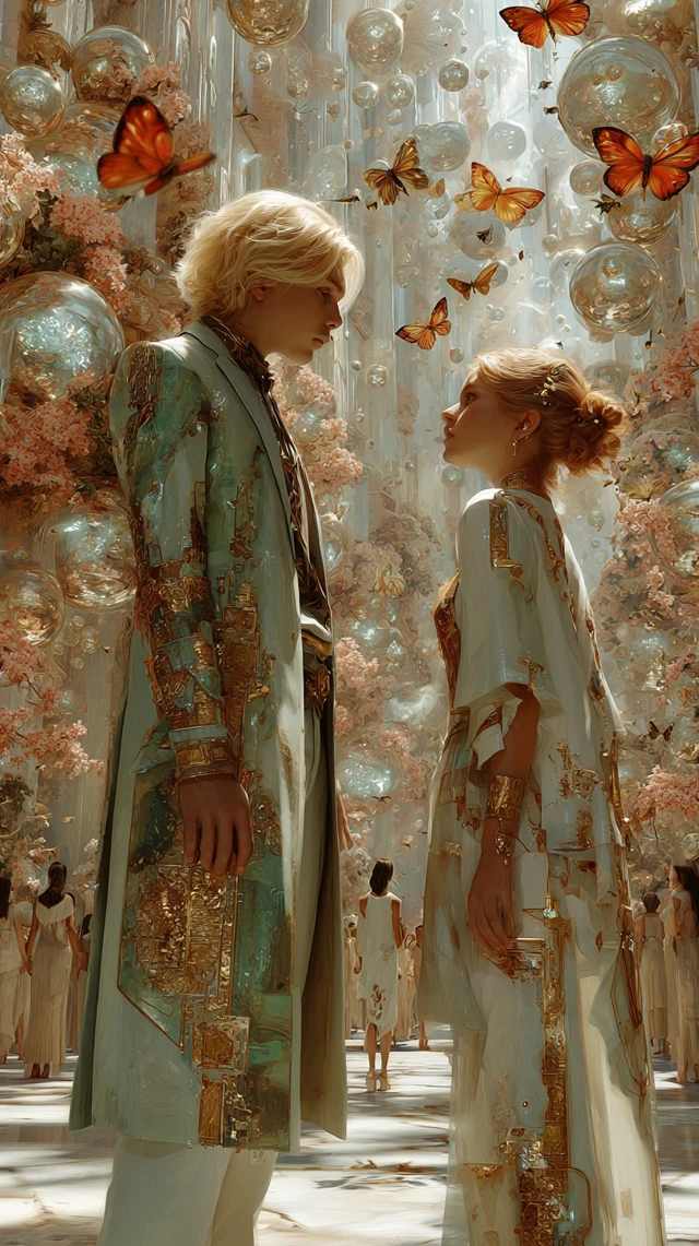 Korean Couple in Futuristic Fantasy Attire