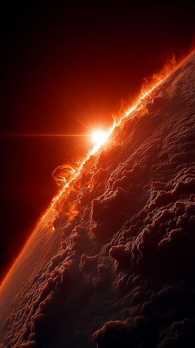 Solar Flare Eruption: Intense Space Art