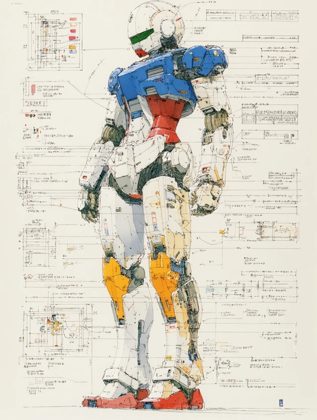 Iron Man Armor Blueprint Engineering Sketch
