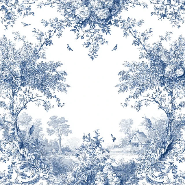 Toile de Jouy Pattern Wedding Design French Countryside