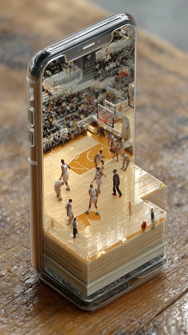iPhone Basketball Court Isometric Shot